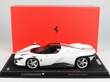 FERRARI DAYTONA SP3 WHITE 1/18 BBR LIMITED ICONA MODEL W/ DISPLAY CASE P18224B