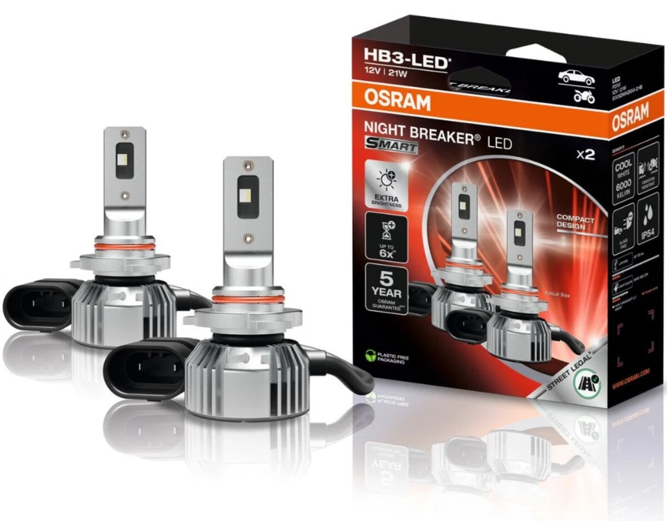 2 St. OSRAM HB3 NIGHT BREAKER LED SMART +330% StVZO-Konforme LED