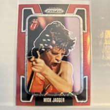 Mick Jagger  2025 Panini Prizm The Rolling Stones Red Lazer Prizm Card #39