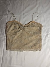 Wild Fable Cropped Spaghetti Strap Lace Tank Top Size Medium