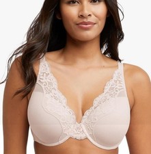 NWT Bali 36D One Smooth U Comfort Stretch Lace Underwire Bra DF0084 Black