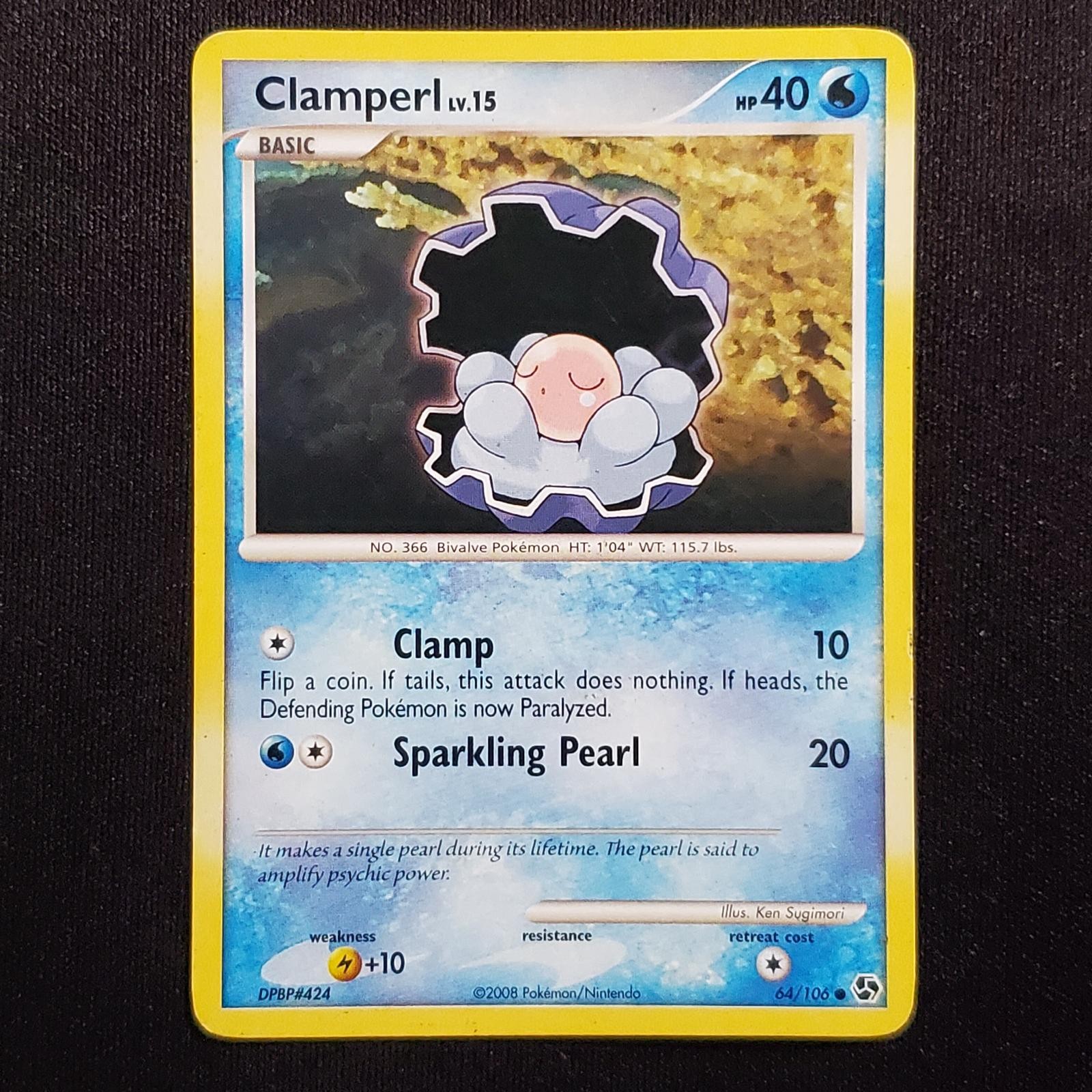 Clamperl 64/106 Common Great Encounters Pokemon Heavily Played