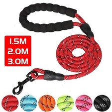 Reflective Dog Leash With Comfortable Padded Handle - Double Heavy Duty Traction