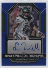 2023 Panini Prizm Draft Picks Blue 9/149 Dorian Williams #DPA-DOW Auto 10y3