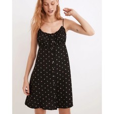 Madewell Tie-Back Button-Front Mini Dress in Geodot Floral    Size: 8