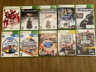 Xbox 360 (Lot Of 10) Music & Art  Video Games (Tested)
