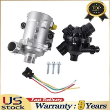For BMW X3 128i 325i 328i 528i 530i Engine Water Pump W/ Thermostat & Bolt Kit