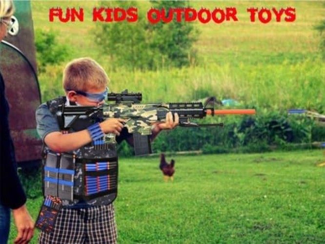 Realistic Automatic Sniper Rifle for Kids, Tactical Vest & 150 Soft Bullets