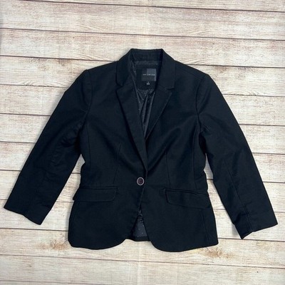 The Limited Size 2 Women's Black Blazer Classic Tailored Jacket Office PreppyY2k