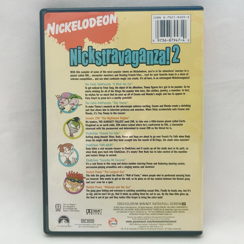 Nickelodeon: Nickstravaganza! 2 (DVD w/ Insert, 2003) - Image 2 of 4