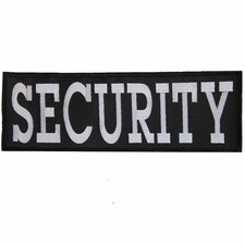 Odznaka zabezpieczająca na plecy haftowana naszywka 27 x 9 cm