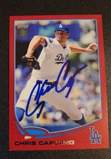 Chris Capuano Autograph Signed 2013 Topps Reds Border Los Angeles Dodgers
