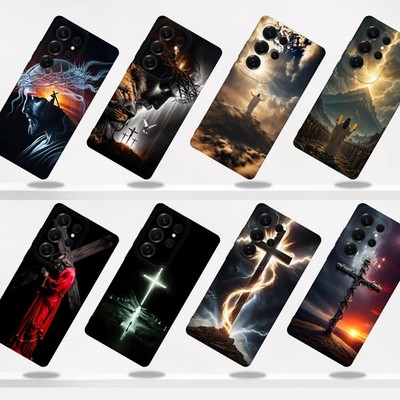 Shockproof Case For Samsung S25 Ultra/S24/S23/S26 Christian Pattern Rubber Cover