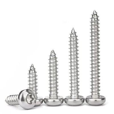 100Pcs Torx/Star Drive Pan Head Self Tapping Wood Screws 18-8 304 Stainless S