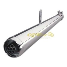 Terminale D'Échappement DUNSTALL II Chromé Cafe Racer Scrambler