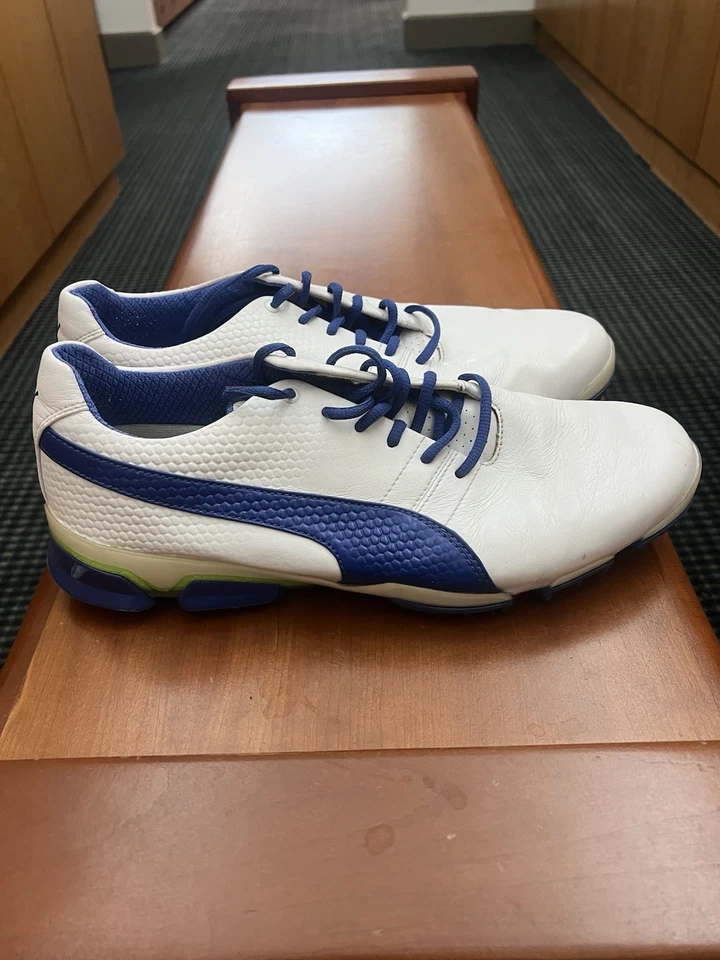 Puma Golf Shoes White And Blue Size 12 - Image 2 of 4