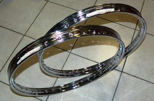 Pair of Steel Rim Testi 20 x 1.20 36 Holes - Picture 1 of 2