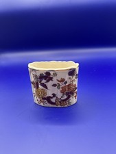 ANTIQUE MASONS BROWN VELVET TOOTHPICK MATCH VESTA HOLDER