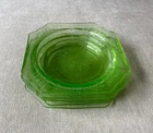 5 Vintage Anchor Hocking Princess Green Uranium Bread Dessert Plates 5 5/8”