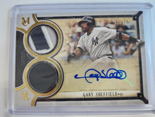 2018 TOPPS MUSEUM COLLECTION DUAL RELIC AUTO #DRA-GSE GARY SHEFFIELD #18/25