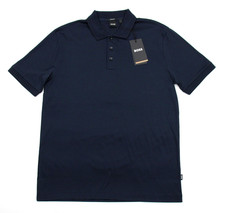 Hugo Boss Polo Shirt Mens Large Navy Mercerised Cotton Phillipson 222N Jersey