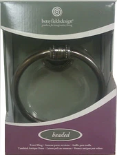 Beaded Tumbled Antique Brass Towel Ring betsyfieldsdesign Liberty 77702