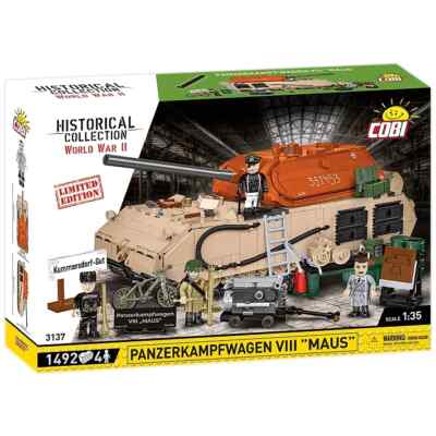 COBI 3137  Panzerkampfwagen VIII Maus Kummersdorf  Limited Edition  1492 Bricks