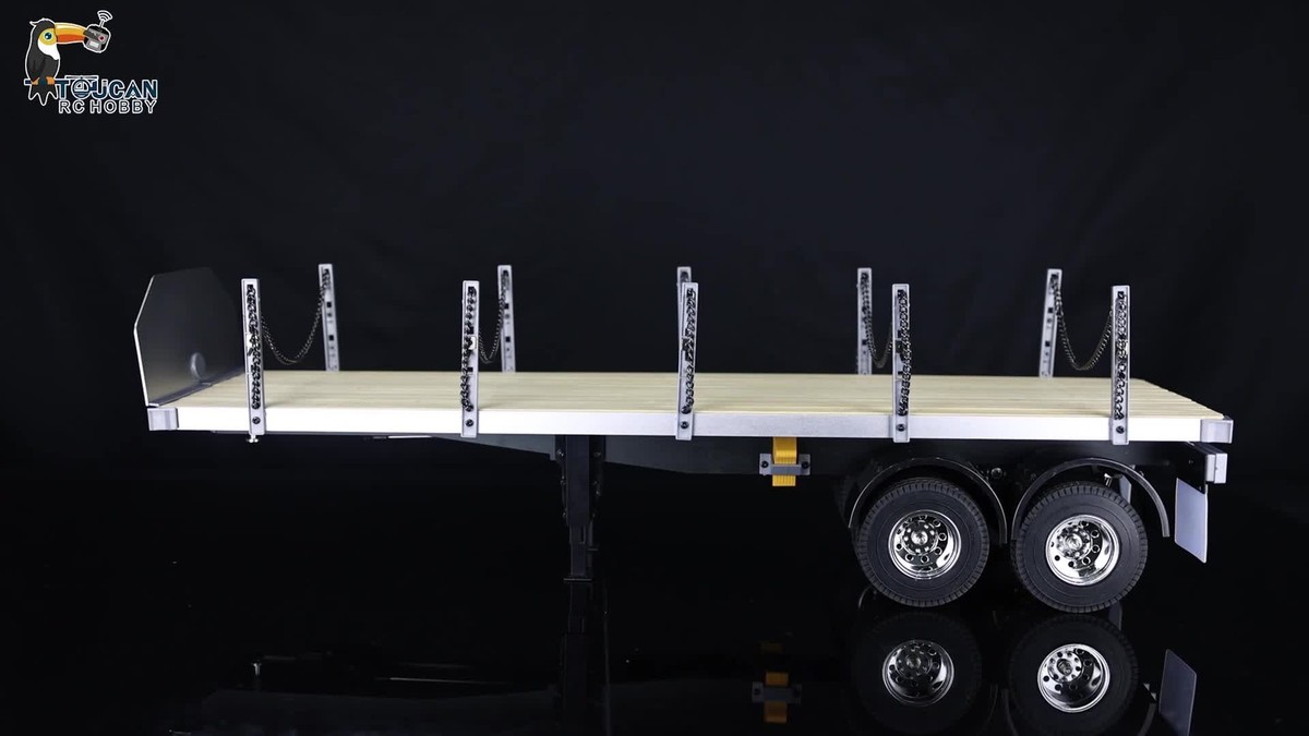 TOUCANRC 1/14 RC Semi Trailer DIY Tractor Flatbed 2Axle Truck for