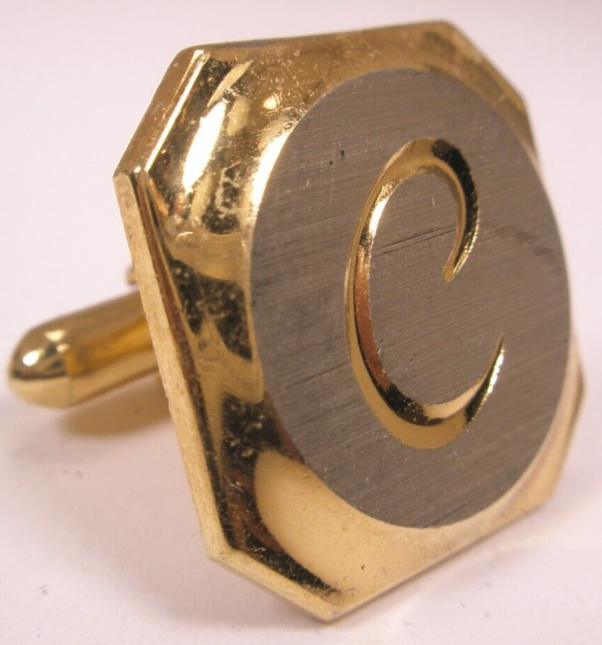 C Monogram Initials Letter SINGLE Vintage Cuff Li… - image 3
