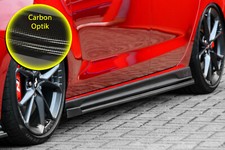 Bi Seitenschweller mit Wing vorne ABS für Hyundai I30 N Facelift Carbon Optik