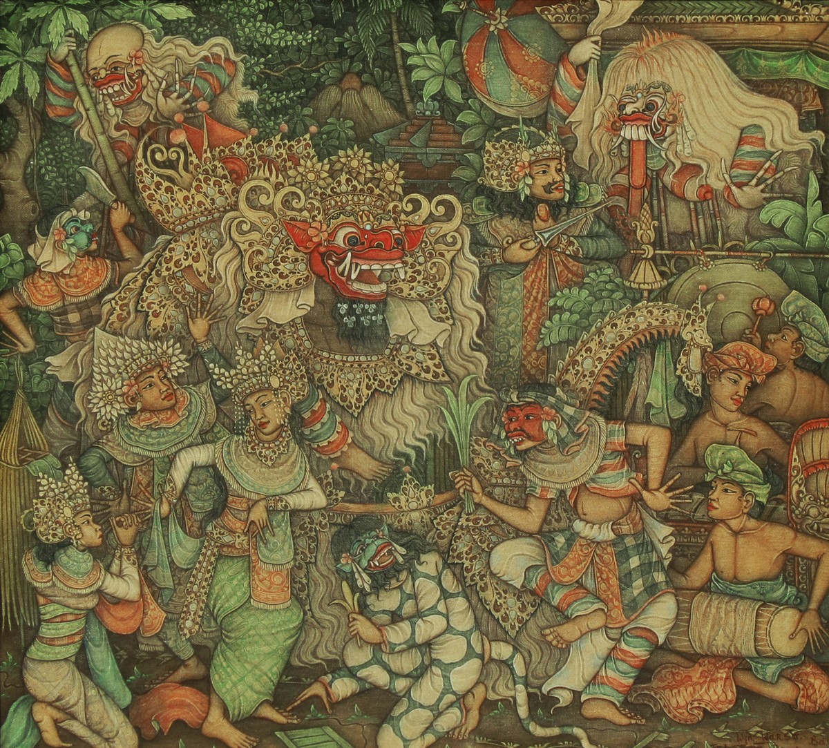 バリアート　バリ絵画　細密画 バリアート、細密画