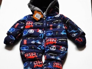 baby boy padded snowsuit