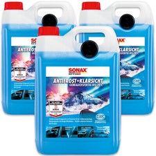 3x SONAX AntiFrost + KlarSicht -20 °C Citrus Frostschutz Scheibenreiniger 5L