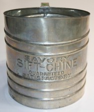 Vintage Flour Sifter Savory Sift Chine Made in USA Triple Screen