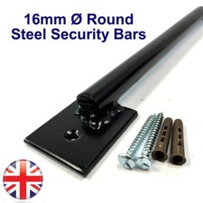 1 x 16mm Ø Face FIX Heavy Round Window Security Bar Screw Fix Made in England