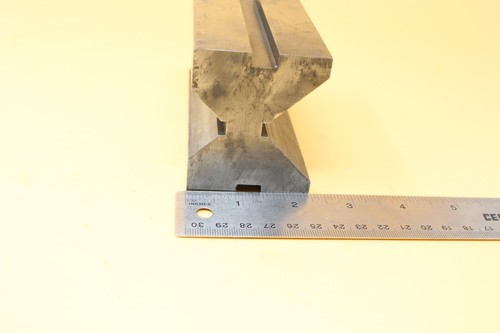 Vintage Maschinist Metall Stahl 4" lang Vee V-Block - Bild 10 von 10