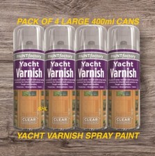 PACK OF 4 LARGE 400ml YACHT VARNISH SPRAY