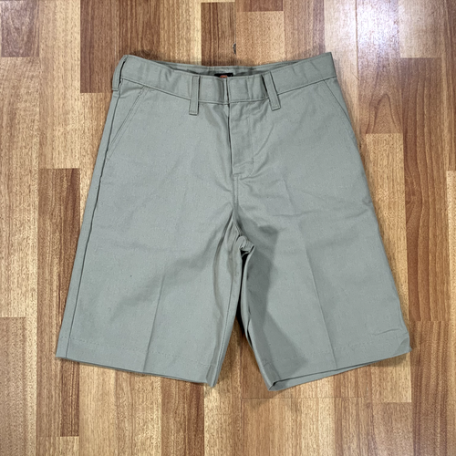 Dickies Shorts Jungen Größe 14 khaki Chino vorne flach klassische Passform neu mit Etikett