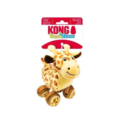 KONG TenniShoe Giraffe S 15cm Hund Stofftier mit Tennisbälle Spielzeug Hunde