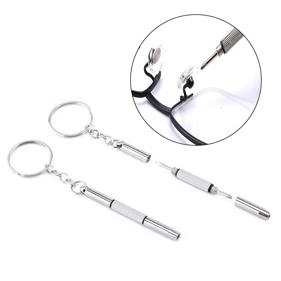 Glasses Screwdriver Watch Repair Portable With Key Ring Eyeglasses eBay