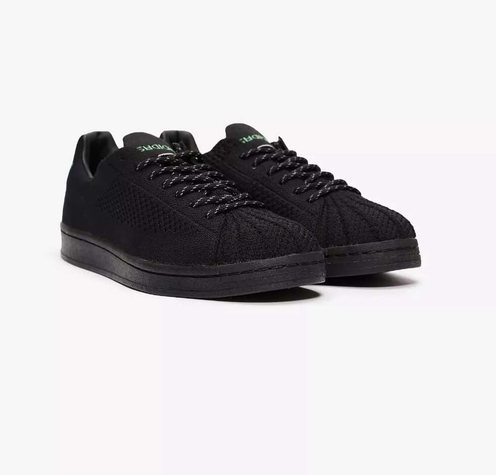 ADIDAS ORIGINALS - Pharrell Williams Superstar Primeknit Sneakers - Black -  UK 7 adidas Originals