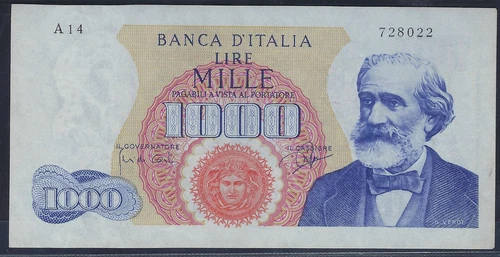ITALY 1000 LIRE 14-07-1962 A14 SUP