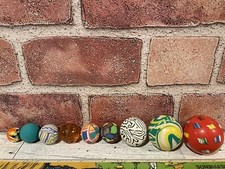 Estate Vintage Superballs Rubber Bouncy Ball Lot 9 Multi Color