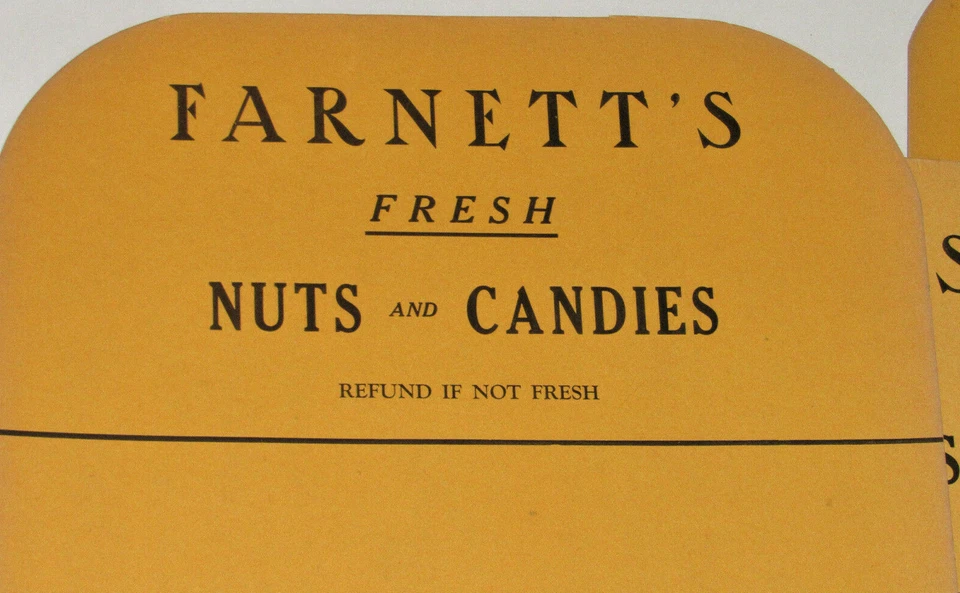 6 件老式/复古未使用 NUT & CANDY 通用商店卡牌展示板/图案! 12x18 — 第 3/4 张图片