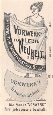 Vorwerk Welding Sheets - 1903 - Historical Advertising - Advertising ~5x10cm