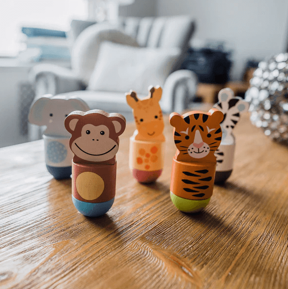 Orange Tree Toys Wooden Jungle Animal Skittles