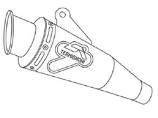 SCARICO TERMINALE TERMIGNONI YAMAHA YZF 450 10 OVALE TITANIO camicia TITANIO