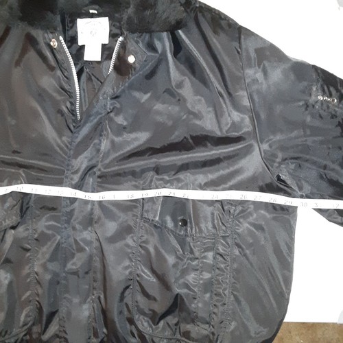 VTG Middlesex Naval Uniform Co Inc Men’s Black Faux Fur Collar BOMBER Jacket 2X - Picture 4 of 14