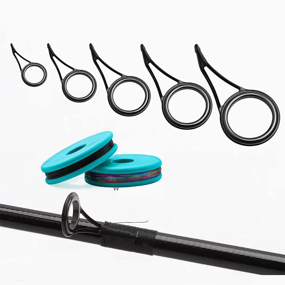 35Pcs 7 Sizes Gunsmoke Fishing Rod Guides Set For Rod Making Rod Repair ...