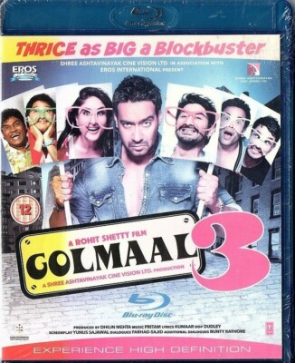 GOLMAAL EROS BOLLYWOOD BLU-RAY Ajay Devgan, Arshad Warsi